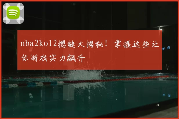 nba2kol2摁键大揭秘!掌握这些让你游戏实力飙升